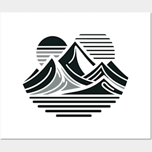 Minimalist Mountain - Abstract Horizon Posters and Art